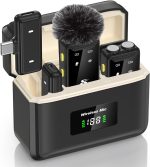 PQRQP Wireless Microphone for iPhone, iPad, Android(Lightning/USB C), Dual Microphones