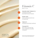 Advanced Clinicals Vitamin C Cream Visibly Brightening Body Lotion - Image 2