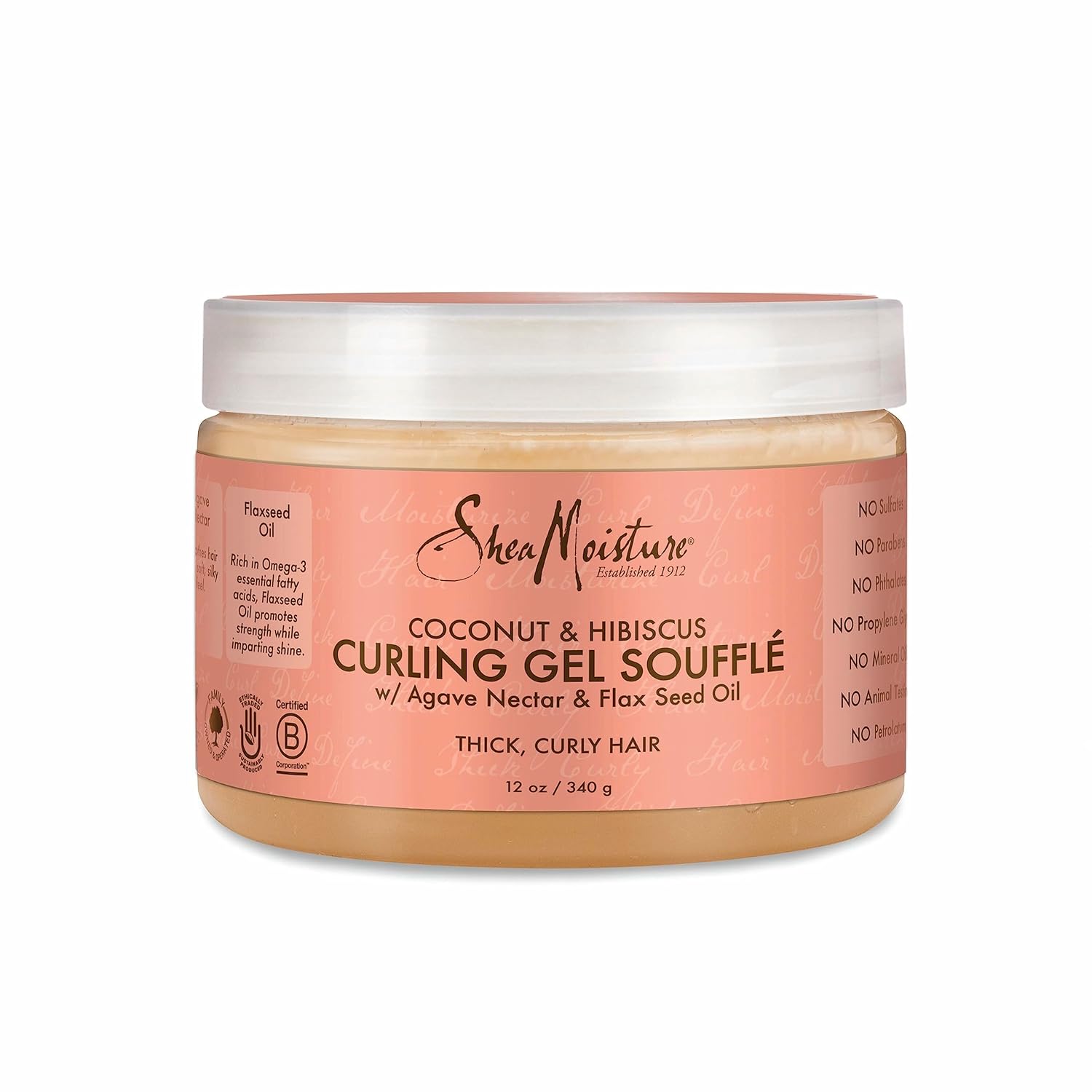 71R2MIbLDXL._SL1500_ SheaMoisture Coconut Hibiscus Curling Gel and Smoothie for Thick Curly Hair 12 oz Each - Image 1