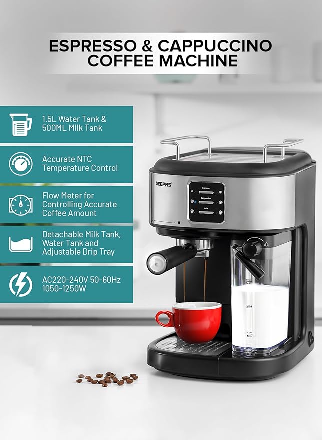 71bR7V29XGL._AC_SY879_ GEEPAS COFFEE MACHINE P30 - Image 1
