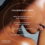 Advanced Clinicals Collagen Cream Body & Face Moisturizer | Dry Skin Rescue Collagen Lotion - Image 2