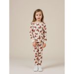 0-3Y Baby Girl COTTON Round Neck Butterfly Print Long Sleeve Top and Pants Set