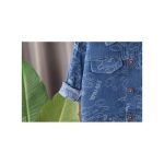 0-4 Year Old cotton Jacquard Denim Set For Boys, Long Sleeved Top+long Pants Two-piece Set