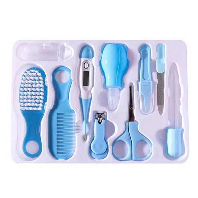 10pcs/ Set baby care grooming set- blue