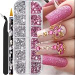 12grids Pearls Beads 3D Nail Craft Pearl Rhinestones