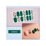 14PcsSheet Star Moon Heart Leaf Grid Nail Sticker Full58