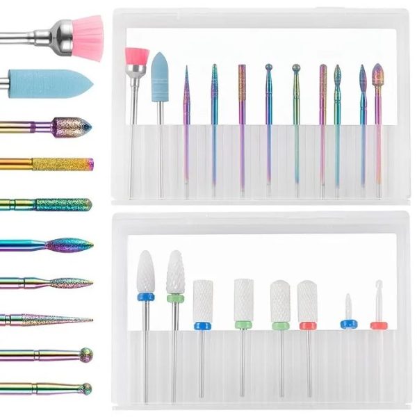 19Pcs Tungsten Steel Polishing Head Tool Set For Manicure