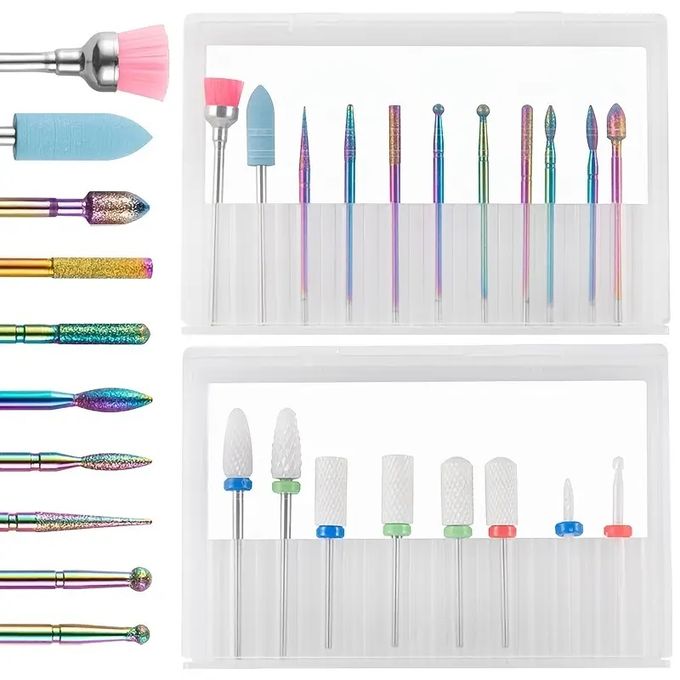 19Pcs Tungsten Steel Polishing Head Tool Set For Manicure