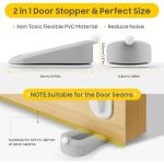 2 In 1 Door Stopper For Floor, Non-Slip Door Stop Wedge,Portable Door Stopper For Tile/Wood Floor/Cement Floor