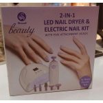 2 in 1 led nail dryer and Electric nail kit,Electric Manicure Pedicure Kit, Nail Drill Machine & Dryer, Nail Art Tools Set.