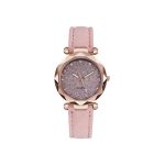 2 In1 Watch Fashion Rhinestone Wrist Watch For Ladies+ Bracelet Watch-Beige