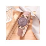 2 In1 Watch Fashion Rhinestone Wrist Watch For Ladies+ Bracelet Watch-Beige