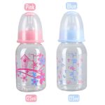 2-Pack 125ml Wide Neck Baby Bottles - Silicone Nipple & PP Unbreakable Easy Clean