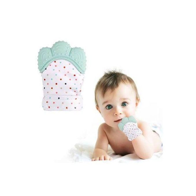 2 pack Food Grade Silicone Self Soothing Teether Gloves