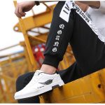 2 Pairs Men's Sneakers Sports Breathable Running Shoes, White & Black