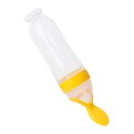 2Pc Silicone Squeezing Suction Cup Feeding Spoon Baby Feeder