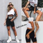 2Pc Stretchy Quality Shinny Skin Tight Biker Shorts