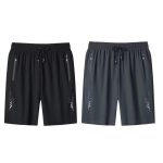 2pc Summer Men's Sport Shorts Cool Sportswear Running Shorts Boy clothes Gym Fitness Training Jogging Short Pants Men Black Gray
