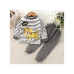 2pcs 0-3 Years Baby Boys Clothes Newborn Kids Sets Long Sleeve Sweatshirt Pants Trousers Tshirt Tops Cartoon Outfit