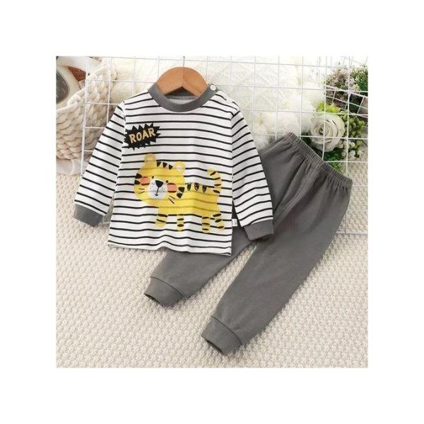 2pcs 0-3 Years Baby Boys Clothes Newborn Kids Sets Long Sleeve Sweatshirt Pants Trousers Tshirt Tops Cartoon Outfit