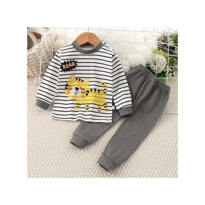 2pcs 0-3 Years Baby Boys Clothes Newborn Kids Sets Long Sleeve Sweatshirt Pants Trousers Tshirt Tops Cartoon Outfit
