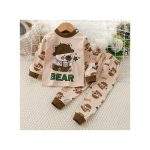 2pcs 0-3 Years Baby Boys Clothes Newborn Kids Sets Long Sleeve Sweatshirt Pants Trousers Tops Cartoon Set