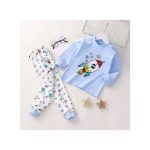 2pcs 0-3 Years Baby Boys Clothes Newborn Kids Sets Long Sleeve Sweatshirt Pants Trousers Tops Cartoon Tshirt Round Neck Outfit