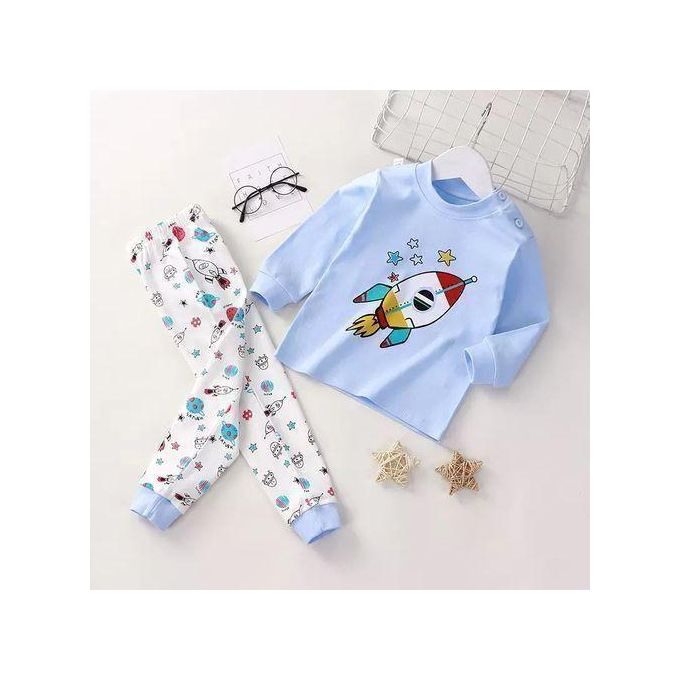 2pcs 0-3 Years Baby Boys Clothes Newborn Kids Sets Long Sleeve Sweatshirt Pants Trousers Tops Cartoon Tshirt Round Neck Outfit