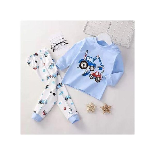 2pcs 0-3 Years Baby Boys Clothes Newborn Kids Sets Long Sleeve Sweatshirt Pants Trousers Round Neck Tops Cartoon Outfit
