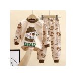 2pcs 0-3 Years Baby Boys Clothes Newborn Kids Sets Long Sleeve Sweatshirt Pants Trousers Tops Cartoon Set