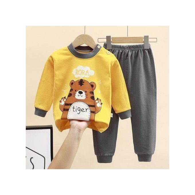 2pcs 0-3 Years Baby Clothes Newborn Kids Sets Long Sleeve Sweatshirt Pants Trousers Tshirt Outfit Tops Cartoon