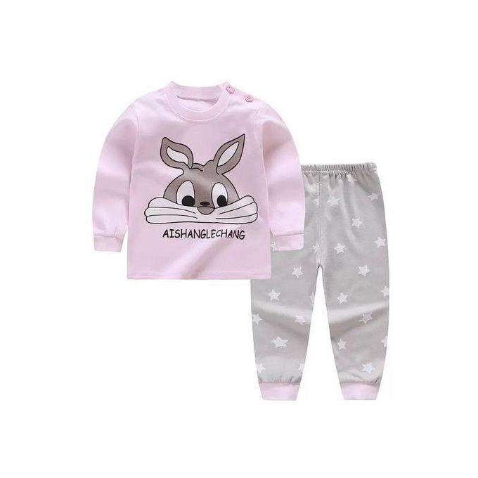 2pcs 0-3 Years Baby Girls Clothes Newborn Kids Sets Long Sleeve Sweatshirt Pants Trousers Tops Cartoon Outfit