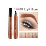 3 Colors Eyebrow Pen Waterproof 4 Fork Tip Eyebrow Tattoo Pencil Long Lasting Natural Dark Brown Liquid Eye Brow Pencil