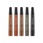 3 Colors Eyebrow Pen Waterproof 4 Fork Tip Eyebrow Tattoo Pencil Long Lasting Natural Dark Brown Liquid Eye Brow Pencil