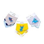 3 Piece Cotton Bandana Baby Bibs - Soft & Absorbent (Assorted Colours & Prints)