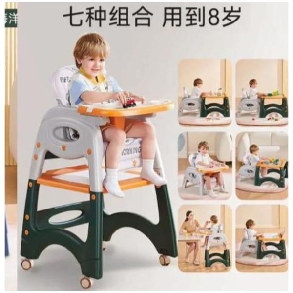 3IN1 HIGH FEEDING CHAIR, CONVERTABLE TO A CHAIR AND A TABLE