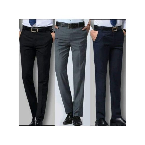 3Pack Men's Official Trousers + FREE 2WAY LEATHER BELT