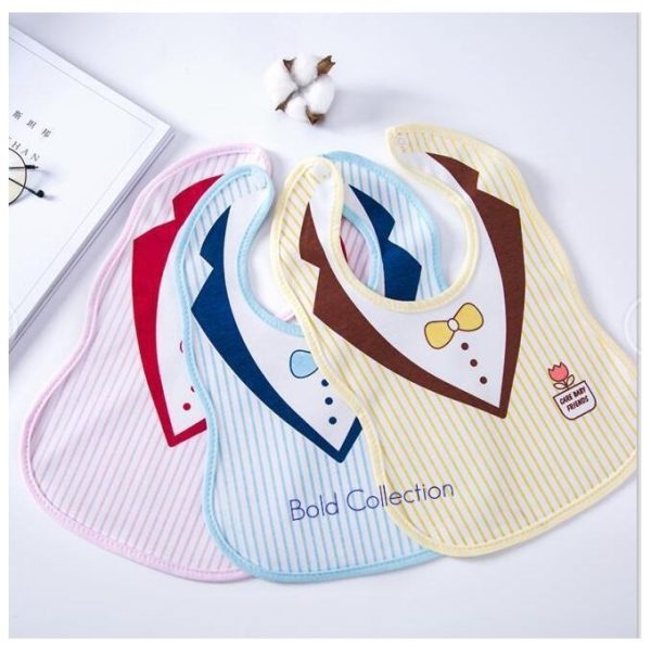 3PCs Cutest Waterproof Infant Cotton Baby Bibs