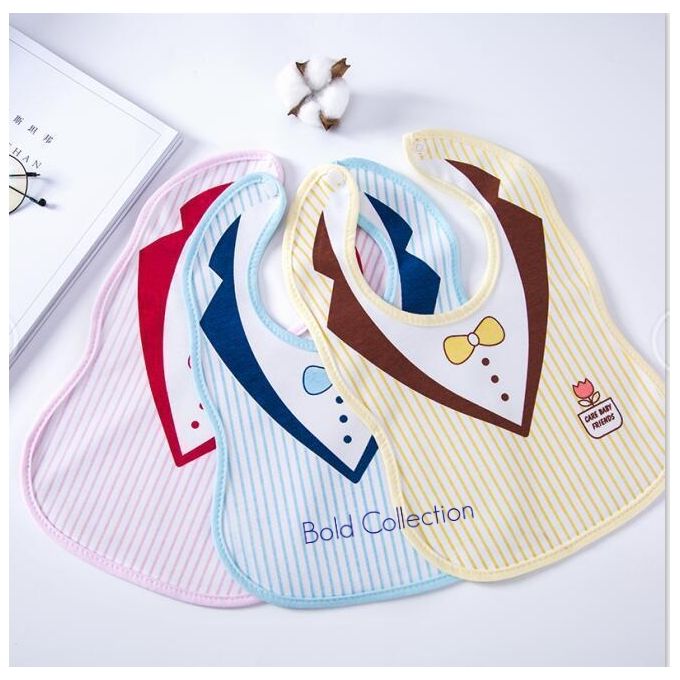 3PCs Cutest Waterproof Infant Cotton Baby Bibs