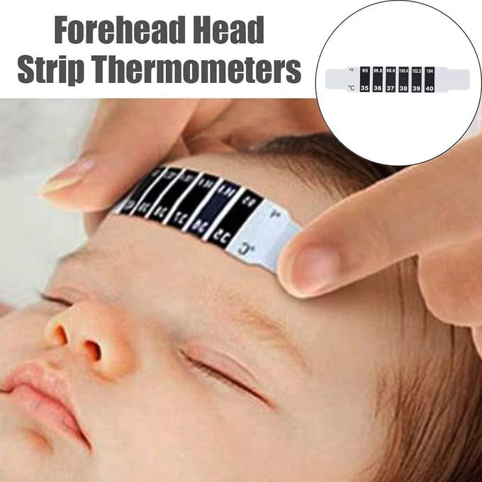3Pcs Forehead Head Strip Thermometers Indicator Forehead Strips Liquid Crystal Display for Adults, Children, Elderly.The Easiest Temperature Thermometer to Use