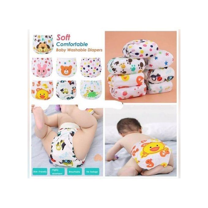3PCs Quality Unisex Washable Diapers +9pcs Cotton Inserts
