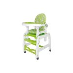 4 in 1 convertible feeding chair with wheels- green