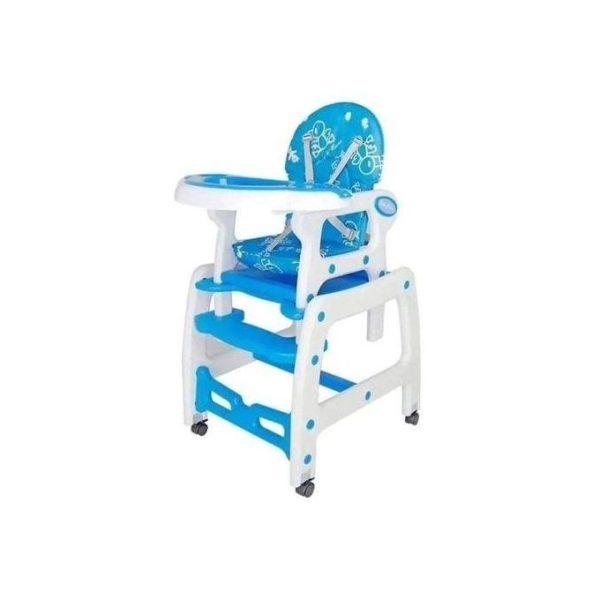 4 in 1 convertible feeding chair with wheels- green