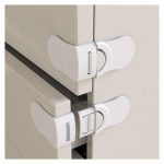 4 Pcs Child Safety Cupboard Locks, Baby Proofing Cabinet Locks, Baby Safety Drawers Fridge Closet Doors Strap Locks With Strong Adhesives, No Tools Needed No Drilling