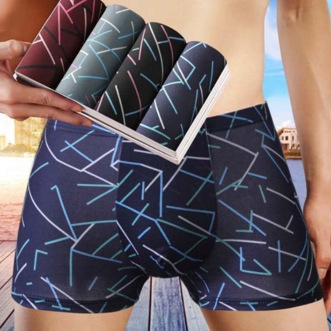 4-Piece Set Men's Comfortable Underwear Briefs Multicolor