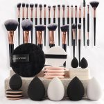 47-piece makeup tool set small fragrance style makeup bag makeup brush set portable wash travel powder puff makeup