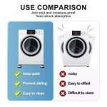 4Pc Anti Vibration Pads For Washing Machine,Dryers, Rubber Feet Mat Pads Shock And Universal Size