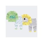 4pcs 0-3 Years Baby Boys Clothes Newborn Kids Sets Long Sleeve Sweatshirt Pants Trousers Tops Cartoon Outfit