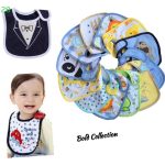 4PCs Cutest Waterproof Infant Cotton Baby Boy Bibs