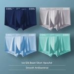 4pcs/Set Men's Ice Silk Underwear - Thin, Breathable, Smooth & Antibacterial Boxers - Multicolor (Summer/Sport/Everyday)